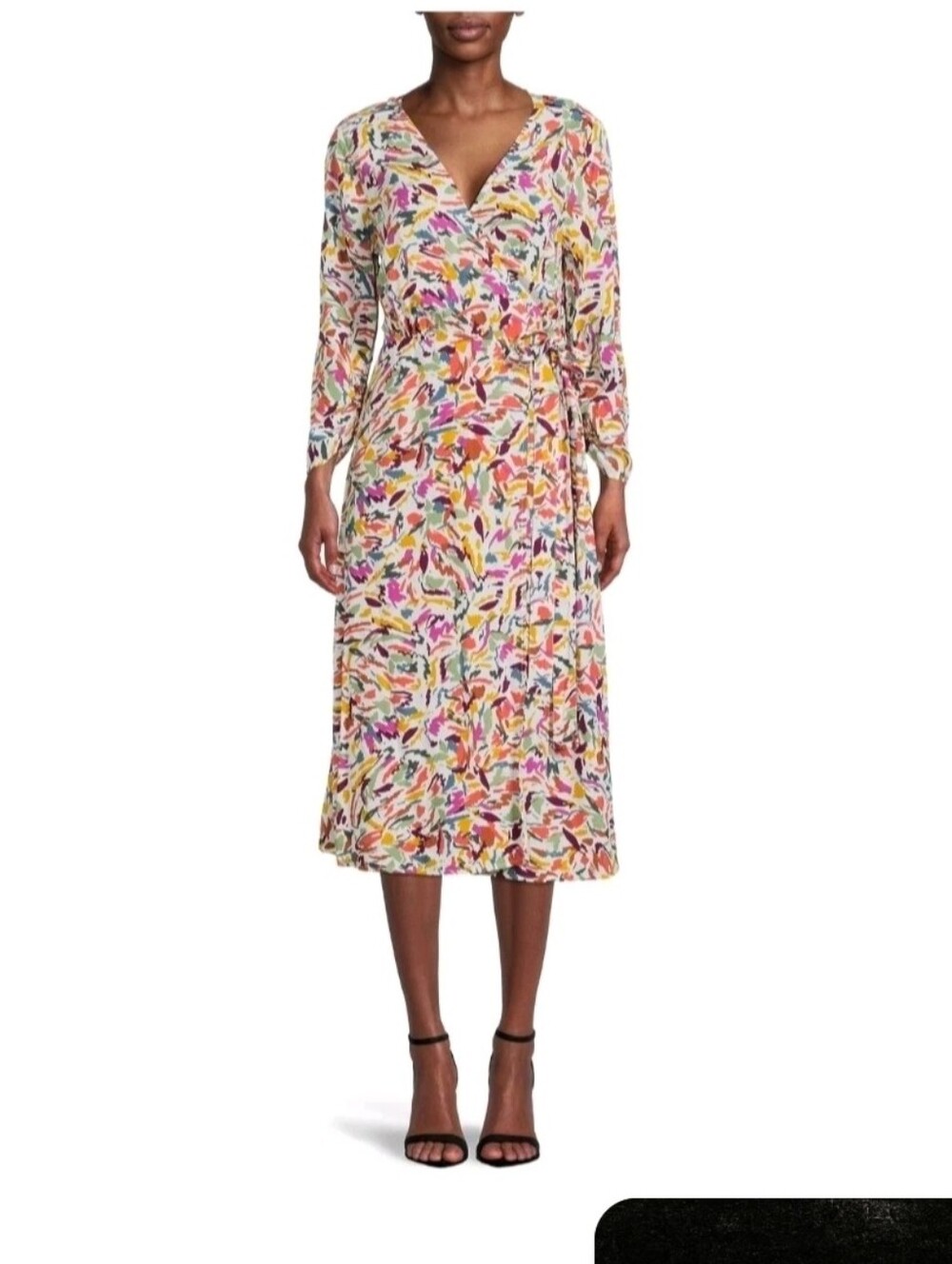 beachlunchlounge Multicolor Floral Midi Wrap Dress